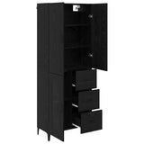 Highboard Black Oak 69.5 x 34 x 180 cm Engineered Wood 3416237