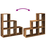 Room Divider Bookcase 3-Tier Old Wood 99x29x99 cm Engineered Wood 857965