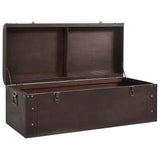 Treasure Chest with Latches Dark Brown 110x50x39.5 cm Plywood 4010550