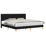 Bed Frame with Headboard Black 180 x 200 cm Fabric 42027826