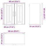 Kitchen Wall Cabinet Lucca High Gloss White Engineered Wood 853819