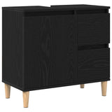 Bathroom Furniture Set with Drawer 3 pcs Black 30 x 30 x 180 cm 3333086