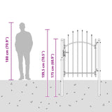 Garden Gate with Lock Woerden Grey 150 x 100 cm Steel 42008899