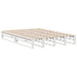 Bookcase Bed without Mattress White 135x190 cm Double Solid Wood 3323894