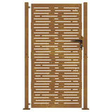 Garden Gate 100x175 cm Corten Steel Square Design 153254