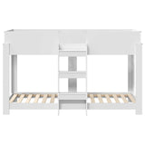 Bunk Bed for Kids White 75 x 190 cm Engineered Wood 3410539