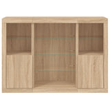 Sideboards with LED Lights 3 pcs Sonoma Oak Engineered Wood 3209130