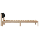 Bed frame Brown and black 100 x 200 cm Solid pine wood 878561