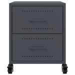 ZNTS Bedside Cabinets 2 pcs Anthracite 36x39x43.5 cm Steel 846631