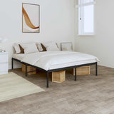 Metal Bed Frame without Mattress Black 160x200cm 350849