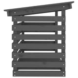 Firewood Rack Grey 108x73x79 cm Solid Wood Pine 822229