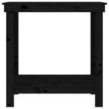 Work Bench Black 80x50x80 cm Solid Wood Pine 822500