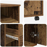 Desk with Wheels Old Wood 91 x 50 x 77 cm Engineered Wood 869536