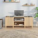 Record Cabinet Sonoma Oak 121x38x48 cm Engineered Wood 831928