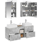 Bathroom Furniture Set 5 pcs Concrete Grey 3406794