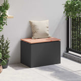 Garden Bench Black 60 x 40 x 43 cm Solid Douglas Wood and Steel 874891