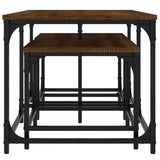 Nesting Coffee Tables 3 pcs Brown Oak Engineered Wood 835393