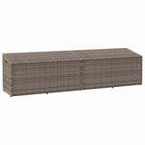 Garden Storage Box Grey 220x50x58 cm Poly Rattan 4104076