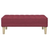 Bench with Cushion Wine Red 113 x 57 x 39 cm Fabric 42001938