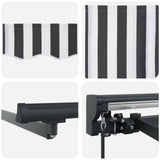 Manual Awning Frame with LEDs Anthracite and White 4 x 2 m 3420788