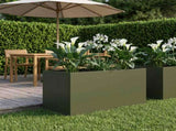 Garden Planter Olive Green 80 x 50 x 50 cm Cold-rolled Steel 8005266