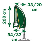 ZNTS Nature Protective Cover for Tilted Parasols 54/32x260 cm 446413