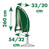 ZNTS Nature Protective Cover for Tilted Parasols 54/32x260 cm 446413