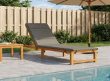 Sunlounger Cushion GEMERT 100% Polyester Grey 200 x 60 x 3 cm 948510