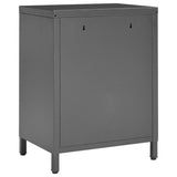 Nightstands 2 pcs Anthracite 40x30x54.5 cm Steel and Glass 3095204