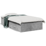 Bed Frame Concrete Grey Engineered wood, Plywood Small Single 3280443