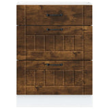 Kitchen Base Cabinet Lucca Smoked Oak Engineered Wood 854274