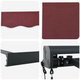 Automatic Retractable Awning Burgundy 300x250 cm 3215328
