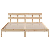 Bed Frame with Headboard Brown 180 x 200 cm Solid Pine wood 872152