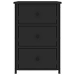 ZNTS Bedside Cabinet Black 40x36x60 cm Engineered Wood 825993