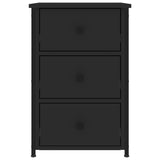 ZNTS Bedside Cabinet Black 40x36x60 cm Engineered Wood 825993