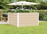Planter Ivory 100 x 100 x 75 cm Steel 42018079