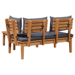 Garden Bench 2 pcs Brown Solid Teak wood 42006399