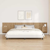 Headboard with Cabinet 3 pcs Artisan Oak Engineered Wood 3415909