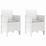 Garden Dining Set 3 pcs White Polypropylene 3378683