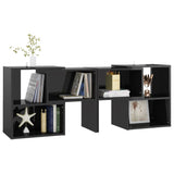 TV Cabinet High Gloss Black 104x30x52 cm Engineered Wood 808357