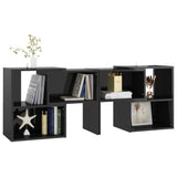 TV Cabinet High Gloss Black 104x30x52 cm Engineered Wood 808357