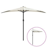Garden Parasol with Aluminium Pole Sand 300x155 cm Half 44591