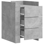 ZNTS Bedside Cabinet Concrete Grey 45x50x65 cm Engineered Wood 848307