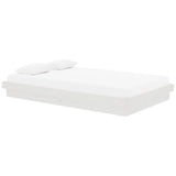 819903 Bed Frame without Mattress White Solid Wood 120x200 cm
