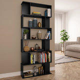 Book Cabinet Black Engineered wood 80 x 24 x 192 cm Book Cabinet 800091
