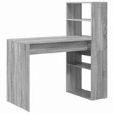 Desk with Shelf Grey Sonoma 113 x 54 x 120 cm Engineered Wood 869279