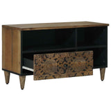 TV Cabinet with Drawer Brown 80 x 33.5 x 46 cm Solid Mango Wood 4018349