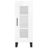 Sideboard High Gloss White 34.5x34x90 cm Engineered Wood 828822
