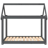Dog Bed Grey 101x70x90 cm Solid Wood Pine 822214