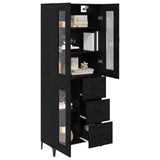 Highboard Black Oak 69.5 x 34 x 180 cm Engineered Wood 3416087